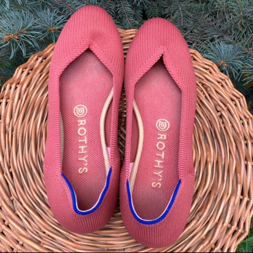 ROTHYS Retired Copper Round Toe Flats Size 8.5